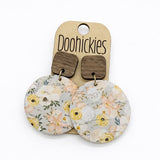 The Peachy Meadow Collection: Walnut and Cork Piggyback Corkies - Cork Earrings