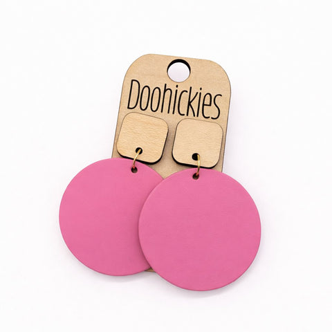 The Blush Pop Collection: Maple and Cork Piggyback Corkies - Cork Earrings