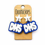 Custom School Initial Earrings | Personalized School Spirit Earrings in Your Team Colors
