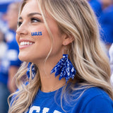 Rally Flutter Earrings | School Spirit Bandana Earrings | Team Color Statement Earrings