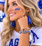 Rally Spirit Bracelet | Personalized School Spirit Bracelet | Custom Team Color Fabric Bracelet