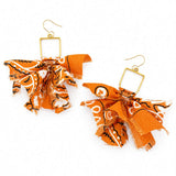 Rally Flutter Earrings | School Spirit Bandana Earrings | Team Color Statement Earrings