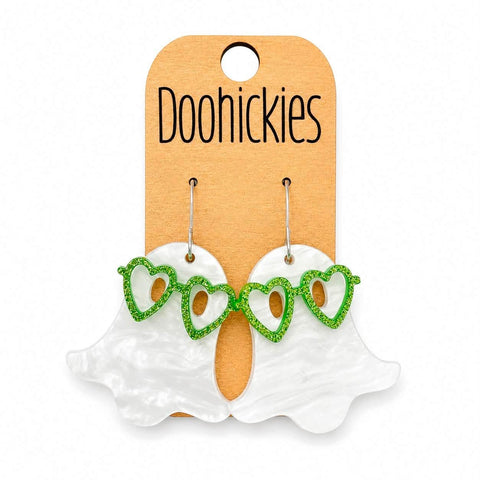 Boo-tiful Specs Ghost Earrings | Cute Halloween Acrylic Dangles