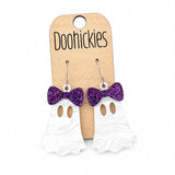 Boo-tiful Bows Ghost Earrings | Cute Halloween Acrylic Dangles