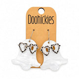 Wildly Boo-tiful Ghost Earrings | Leopard Print Halloween Acrylic Dangles
