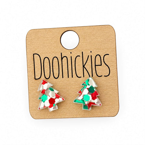 Merry Little Christmas Tree Studs Collection - Acrylic Earrings