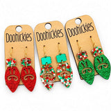 Merry and Bright Bulb Dangles - Acrylic Christmas Earrings