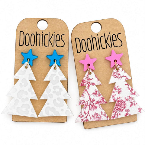 Wild and Merry Tree Dangles - Christmas Acrylic Earrings