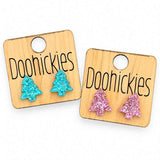 Razzle Dazzle Traditional Tree Studs - Christmas Acrylic Earrings