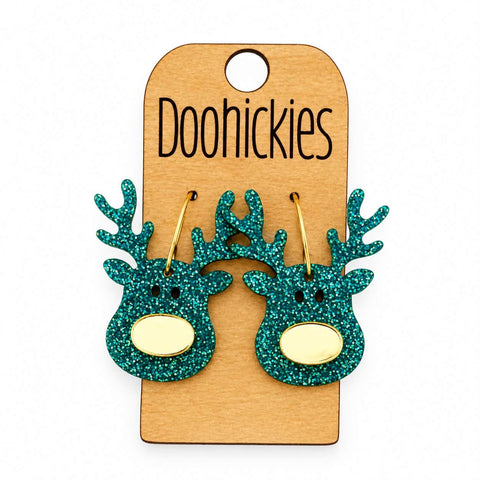 Razzle Dazzle Reindeer Dangles - Christmas Acrylic Earrings