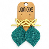 Razzle Dazzle Bow and Bauble Dangles - Acrylic Christmas Earrings