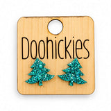 Razzle Dazzle Glitter Christmas Tree Studs - Acrylic Earrings