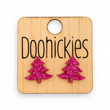 Razzle Dazzle Glitter Christmas Tree Studs - Acrylic Earrings