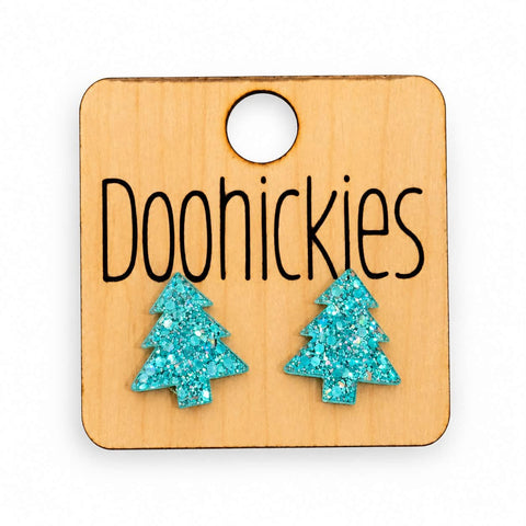 Razzle Dazzle Traditional Tree Studs - Christmas Acrylic Earrings