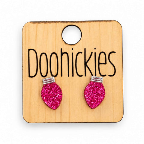 Razzle Dazzle Light Bulb Studs - Christmas Acrylic Earrings