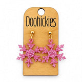 Razzle Dazzle Snowflake Dangles - Christmas Acrylic Earrings