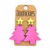 Merry and Bloom Tree Dangles -Christmas Acrylic Earrings