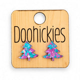 Unicorn Glitter Christmas Studs - Acrylic Earrings