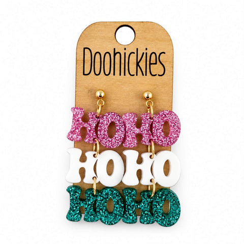 Razzle Dazzle HoHoHo Dangles - Christmas Acrylic Earrings