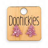 Razzle Dazzle Traditional Tree Studs - Christmas Acrylic Earrings