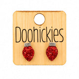 Merry Christmas Light Bulb Studs - Acrylic Earrings