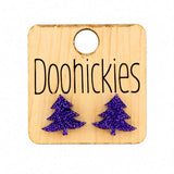 Razzle Dazzle Glitter Christmas Tree Studs - Acrylic Earrings