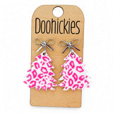 Sugar and Spice Swoopy Tree Dangles - Christmas Acrylic Earrings