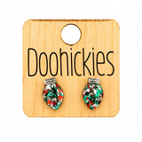 Merry Christmas Light Bulb Studs - Acrylic Earrings