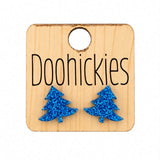 Razzle Dazzle Glitter Christmas Tree Studs - Acrylic Earrings