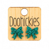 Razzle Dazzle Christmas Bow Studs - Acrylic Earrings