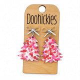 Sugar and Spice Swoopy Tree Dangles - Christmas Acrylic Earrings