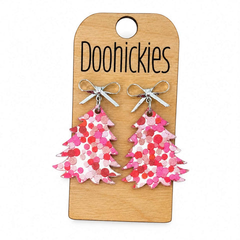 Sugar and Spice Swoopy Tree Dangles - Christmas Acrylic Earrings