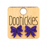 Razzle Dazzle Christmas Bow Studs - Acrylic Earrings