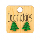 Country Christmas Traditional Tree Studs - Christmas Acrylic Earrings