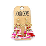 Merry Brushstrokes Christmas Tree Dangles - Acrylic Earrings