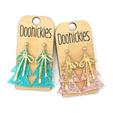 Sugarplum Bows Christmas Tree Dangles - Acrylic Earrings