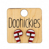 Candy Cane Christmas Studs - Acrylic Earrings