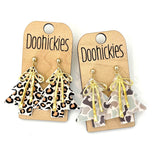 Wildly Tied Up Christmas Tree Dangles - Acrylic Earrings