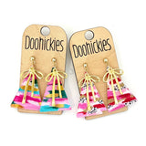 Merry Brushstrokes Christmas Tree Dangles - Acrylic Earrings