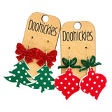 Merry Christmas Dots Dangles - Acrylic Earrings