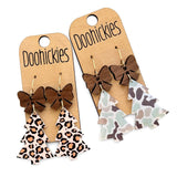 Country Christmas Tree Earring Collection - Camo and Leopard