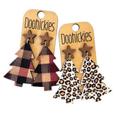 Very Merry Country Christmas Tree Dangles - Christmas Acrylic Earrings