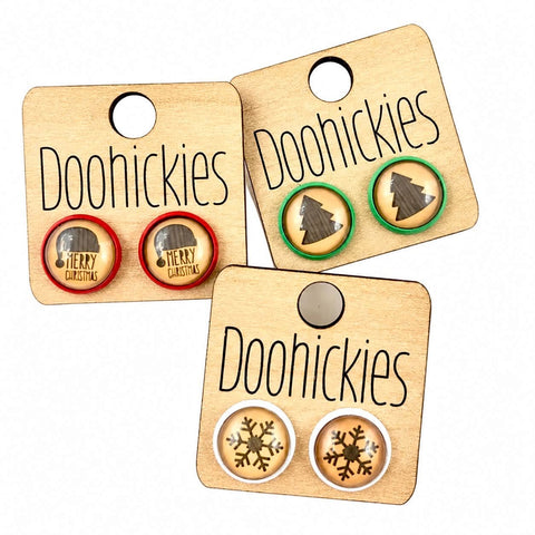 Vintage Christmas Stud Earrings