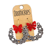 Very Merry Wreath Dangles - Acrylic Christmas Earrings