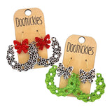 Very Merry Wreath Dangles - Acrylic Christmas Earrings