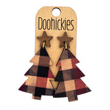Very Merry Country Christmas Tree Dangles - Christmas Acrylic Earrings