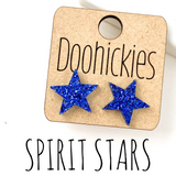15mm School Spirit Star Studs - Spirit Earrings - 9 Color Options