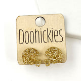 15mm School Spirit Glitter Football Helmet Studs - Custom Spirit Earrings - Nine Color Options