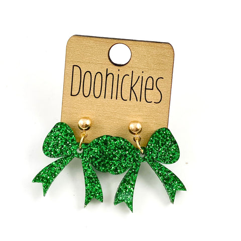 St. Patrick's Day Bow Dangle Earrings