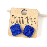 14mm School Spirit Square Studs - Custom Spirit Earrings - 9 Color Options